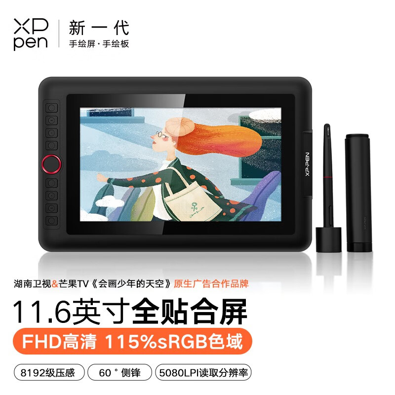 XPPen 数位板 数位屏 手绘屏 绘画板绘图板 液晶电子画板 手绘板连电脑教师网课手写板 Artist 12 Pro 联名款