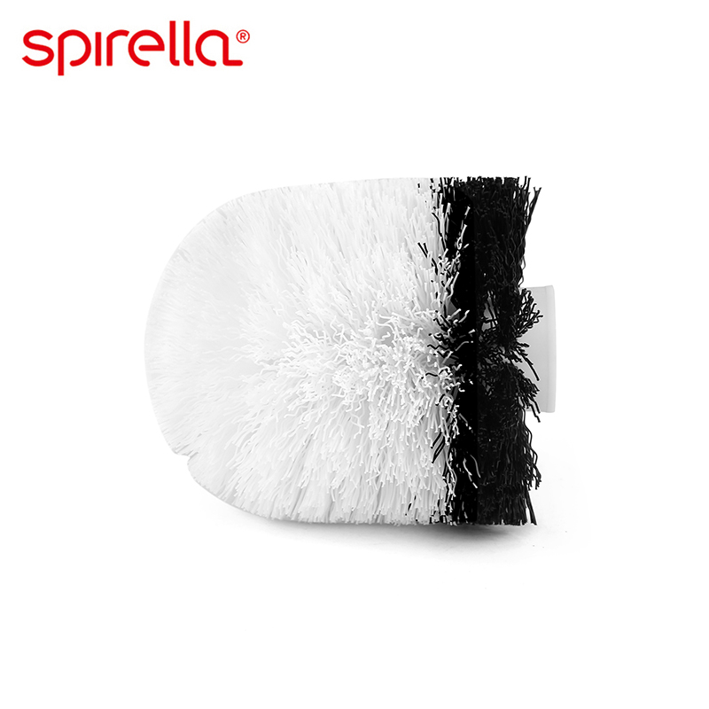 瑞士品牌SPIRELLA通配型耐用马桶刷头卫生间马桶清洁刷配件1个装 83mm黑白色马桶刷头