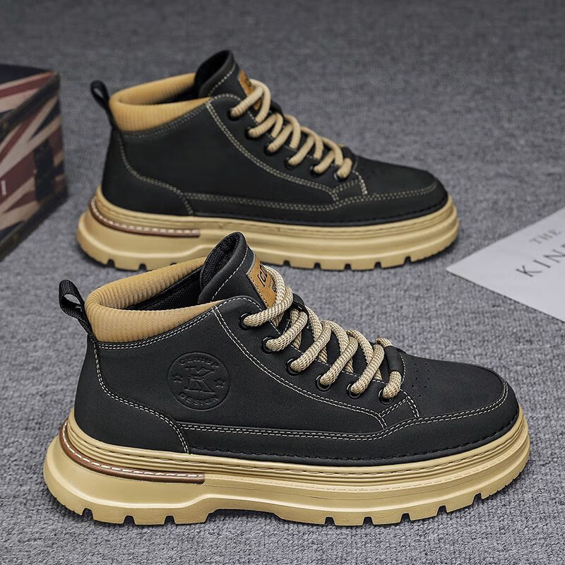 FOURDATRY��Ь�＾�¿�Ӣ�׸����а�����ѥ��ʿ���й�װЬ�����Ͱ��ѥƤЬ K8211��ɫ 44