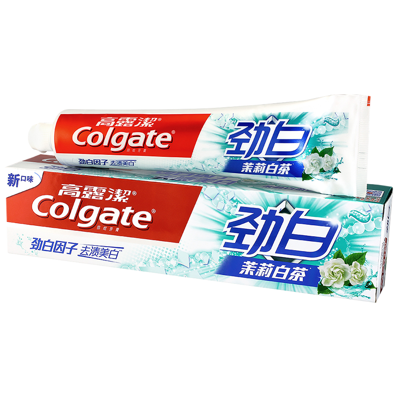 高露洁（Colgate）劲白小苏打茉莉白茶美白牙膏180g 洁净去渍 清新口气