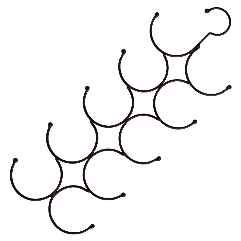 鳳全多用掛圍巾架家用收納領(lǐng)帶絲巾架子皮帶絲襪多層掛架環(huán)衣架 黑色