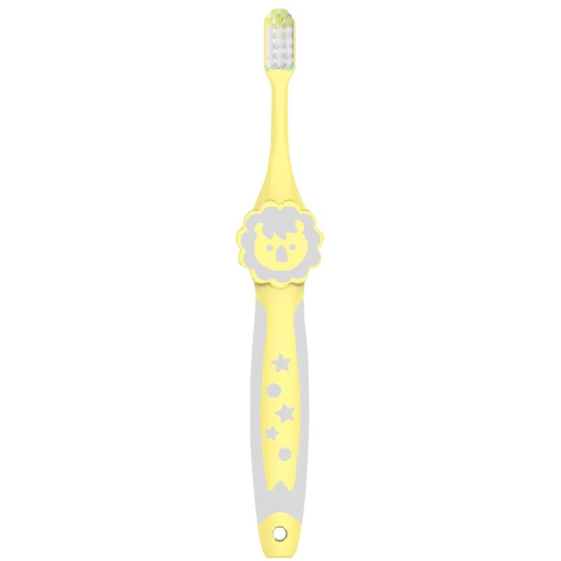 贝亲（Pigeon）宝宝儿童软毛训练牙刷清洁口腔呵护牙齿牙龈牙刷(黄+灰)3岁以上