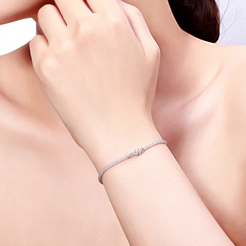 DJULA【明星同款】茱蕊星耀法式轻奢小众18K金镶钻高级感手链送女生 18K金玫瑰金(蛇形)