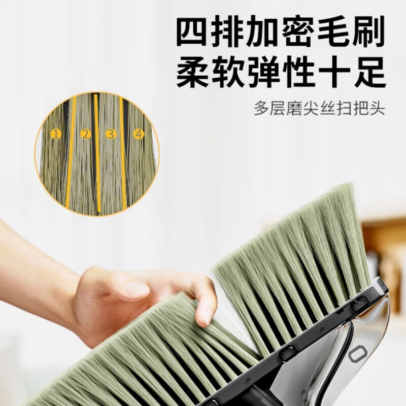 家庭清洁JTTa 轻奢灰扫把俩件套 透明扫把