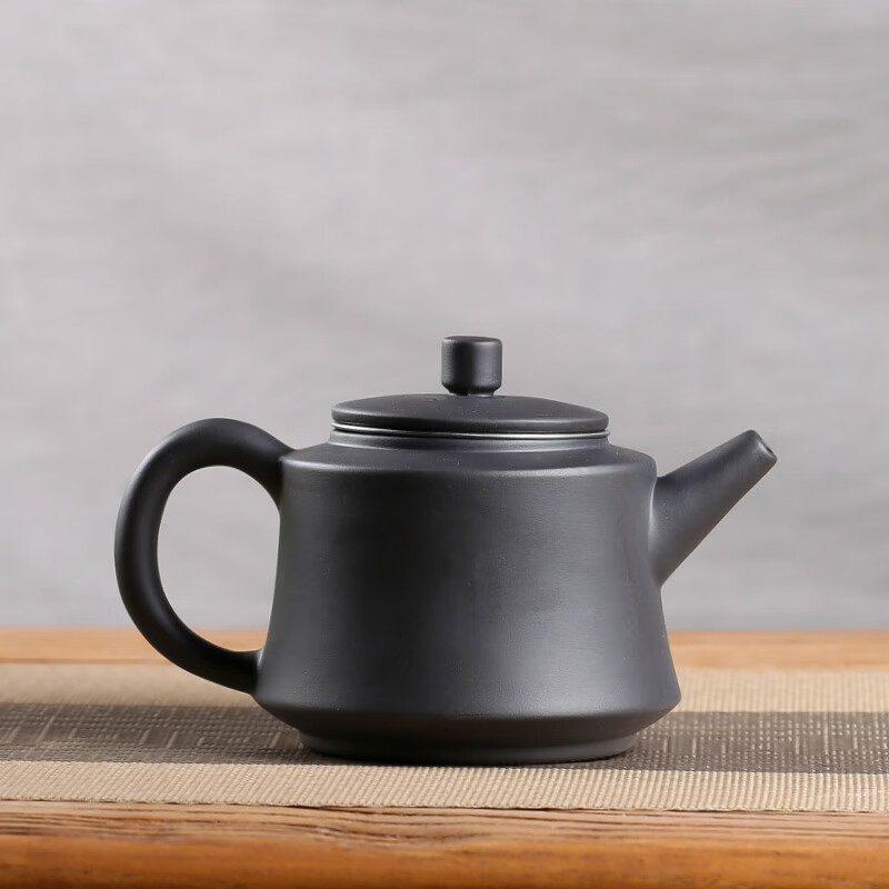茶具紫砂宜兴壶茶壶内置过滤泡茶家用壶大容量手工壶陶瓷老式 棕色小高石瓢壶 250毫升 250mL
