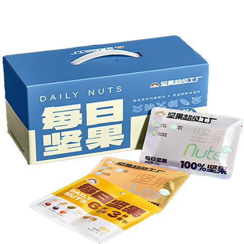 天虹牌每日?qǐng)?jiān)果炒貨干果混合堅(jiān)果禮盒休閑零食大禮包送禮750g/30袋