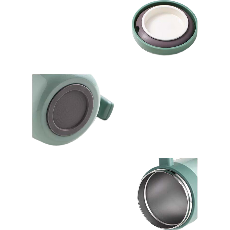 虎牌香港直郵保溫杯辦公帶把馬克杯大容量泡茶杯精致咖啡杯 海洋綠 400ml