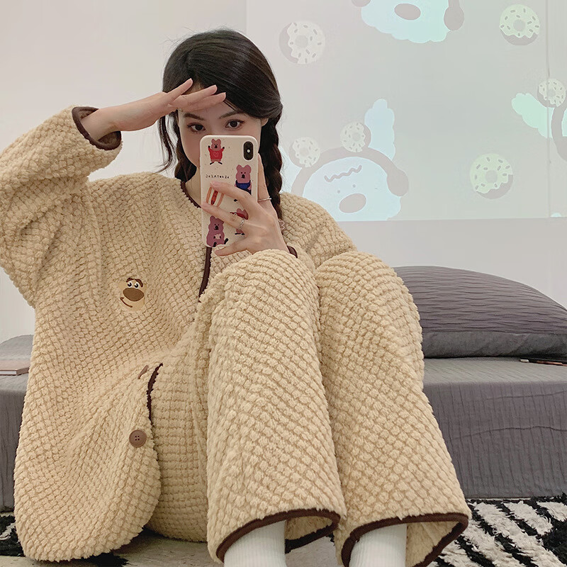 ���ܻ�ɺ����˯�¶����Ӻ����Ů�����Ứ���ﶬ����ͷ��Ҿӷ���װ CKE-K89143 XL 81.54Ԫ