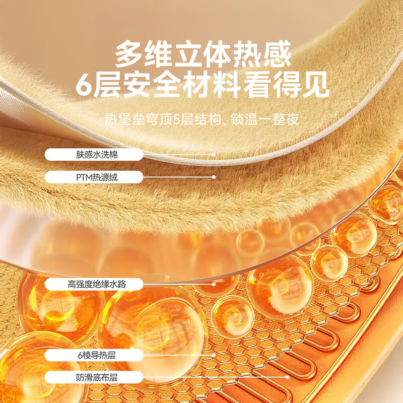 大宇(DAEWOO)水暖电热毯水暖毯高温断电水热毯水循环电热毯水电褥子电热水暖毯 2025款【1.8*2.0米床垫】