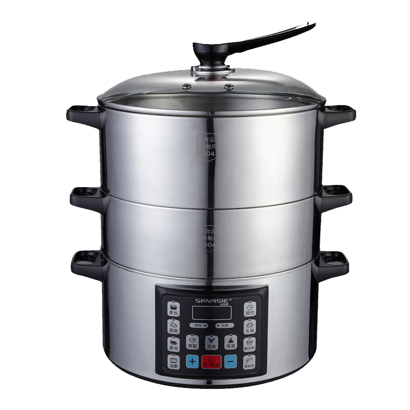 SANMSIE ���������ö���;��304����ֶ๦��32cm����������������ȫ�Զ�ԤԼ��ʱ�����������������ͷ 32FD/�׹�+2��(1����+1������