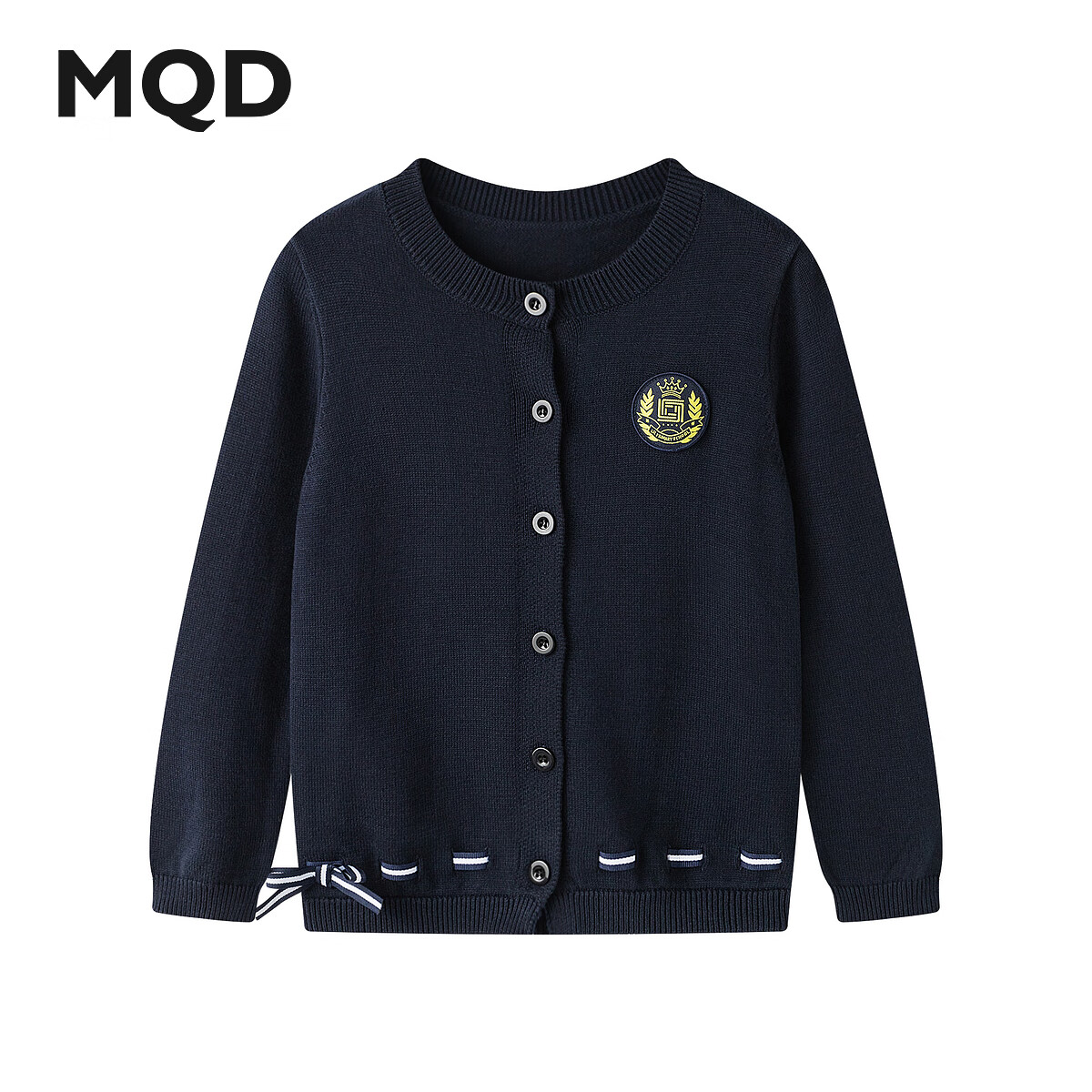 馬騎頓(MQD)男女款長袖線衫秋冬款兒童針織衫毛衣 藏青1 130