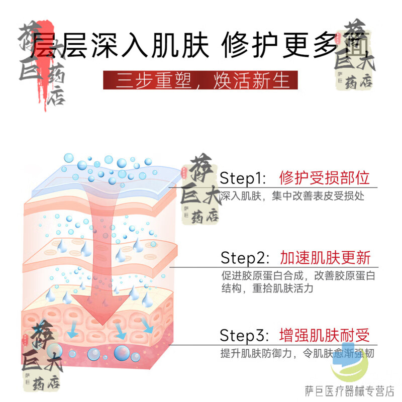 德康凯琳械字号三型胶原蛋白居家水光针原液微针自打滚轮导入精华套盒亮提 1盒体验装【水光针原液自打胶原蛋白】6对/盒 滚针医用微针原液胶原蛋白水光精华
