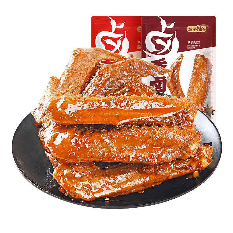 盐津铺子大鸭翅混合口味10包180g 香卤休闲零食夜宵开袋即食追剧解馋熟食