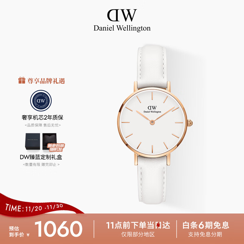 丹尼尔惠灵顿（DanielWellington）DW女士手表欧美时尚腕表手表女28mm七夕礼物送女友DW00100249