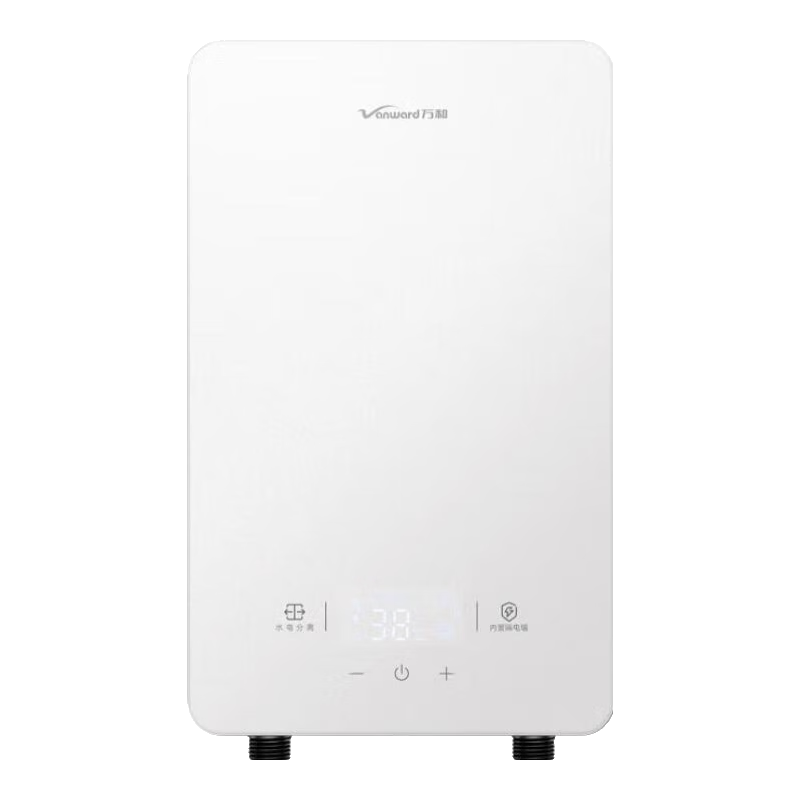 万和（Vanward）即热式电热水器淋浴家用速热防漏电免储水洗澡器小型集成洗澡机变频恒温卫浴加热器 7000W 【皓月银】水电分离