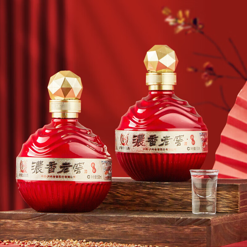 瀘州老窖定制酒【官方正品】浓香酒喜宴婚宴酒商务宴请送礼酒 52度 500mL 6瓶 浓香老窖韵坛