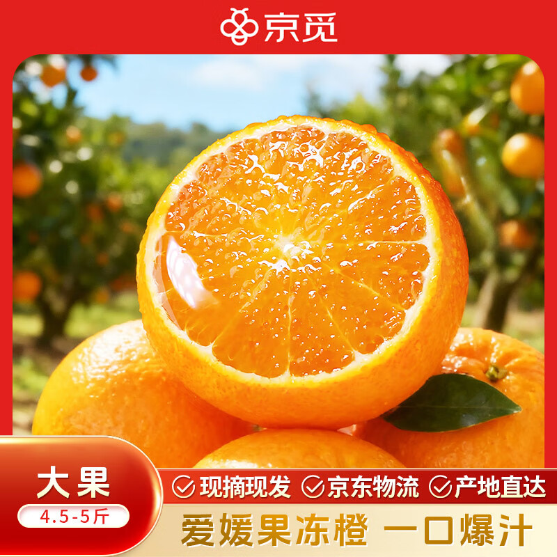 京觅四川爱媛38号果冻橙   生鲜水果柑橘  5-5.5斤中果120g+ 源头直发