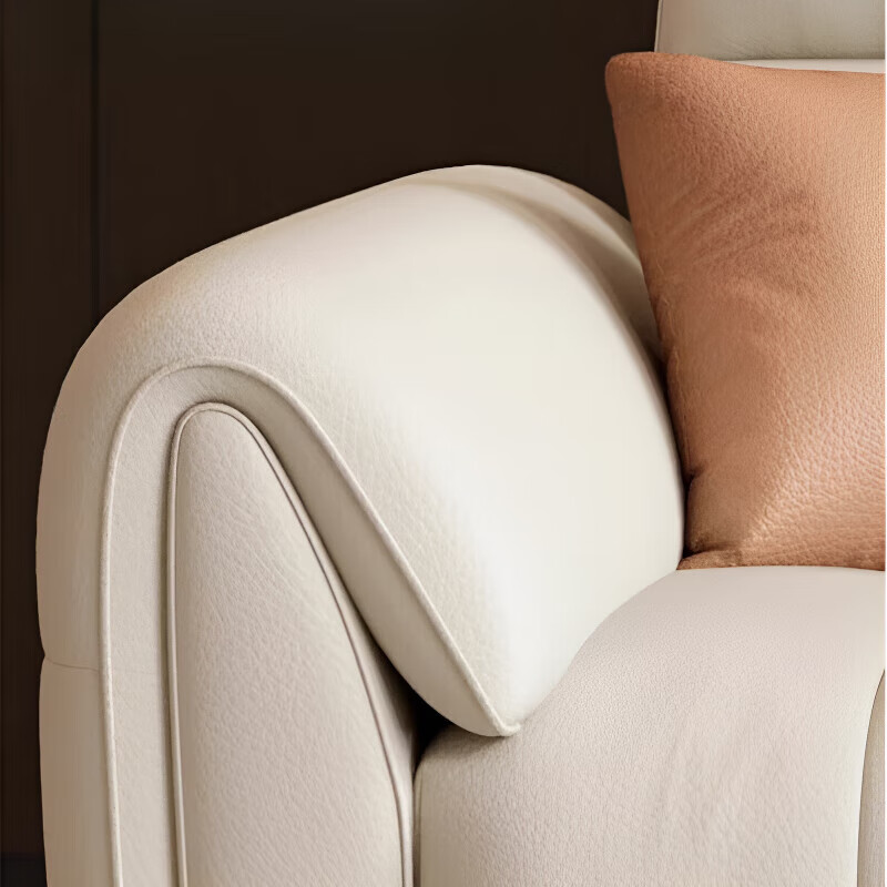 御巢盛2025新款沙发客厅意式极简大小户型现代简约直排三四人位真皮沙发 四人位2.8米 [高密度海绵坐垫]防猫抓科技布