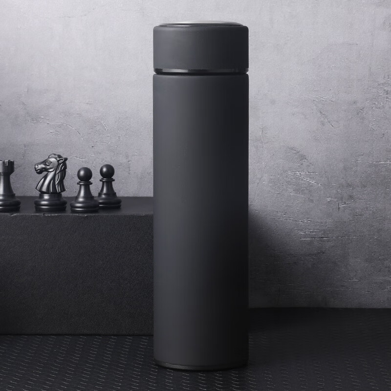 膳魔师（THERMOS）日式保温杯316不锈钢500ml礼物商务泡茶杯子礼品送礼定制刻字 黑色