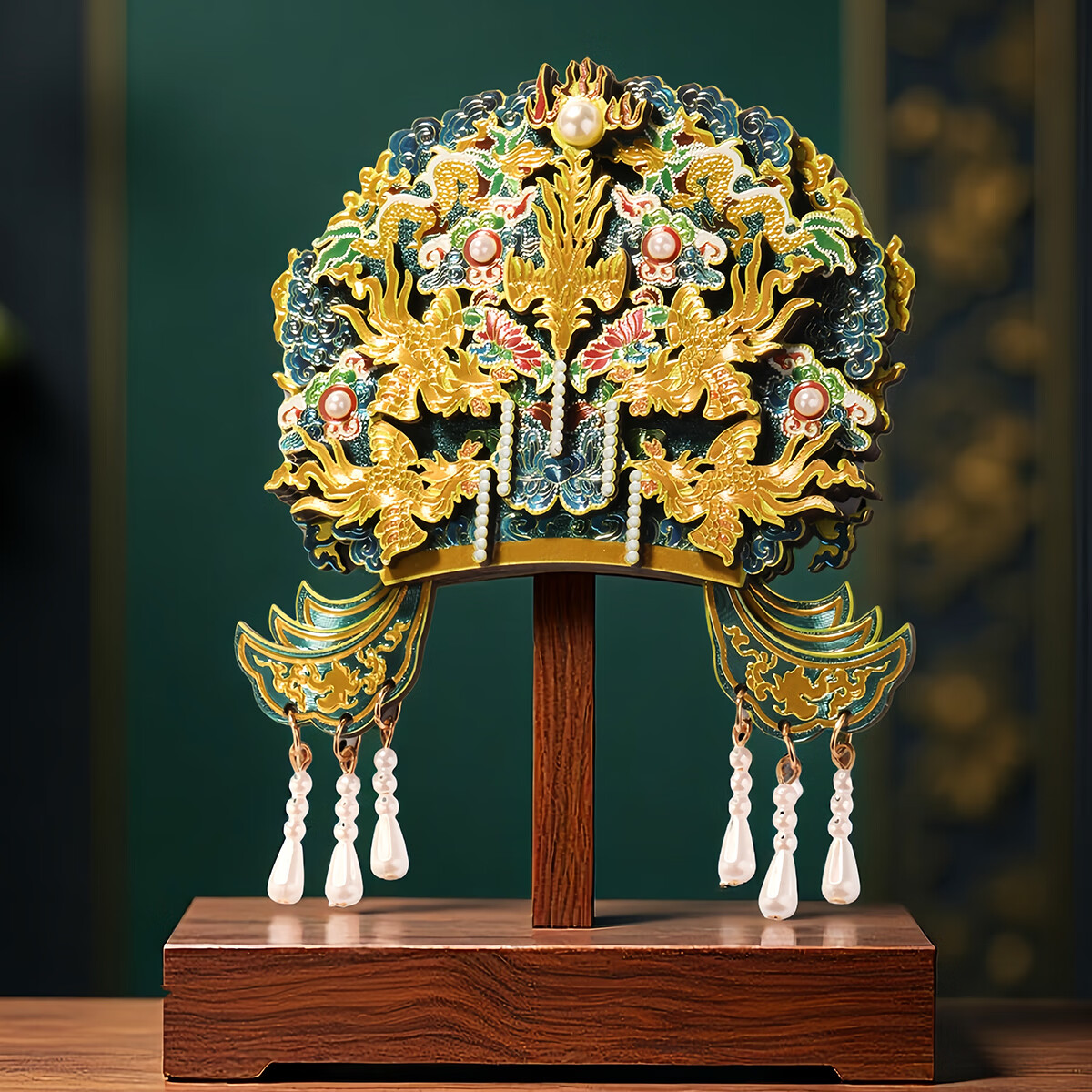 华夏福礼【浙江省博物馆】木质凤冠冰箱贴明孝贵太皇太后凤冠文创礼品