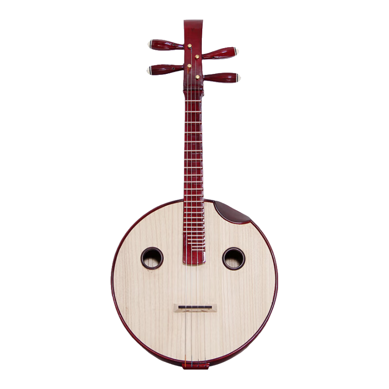 梵巢民族弹拨乐器 硬木 骨花 初学入门 中阮 乐器  ZR-01 乐队剧团  硬木缺口直头圆形音孔中阮