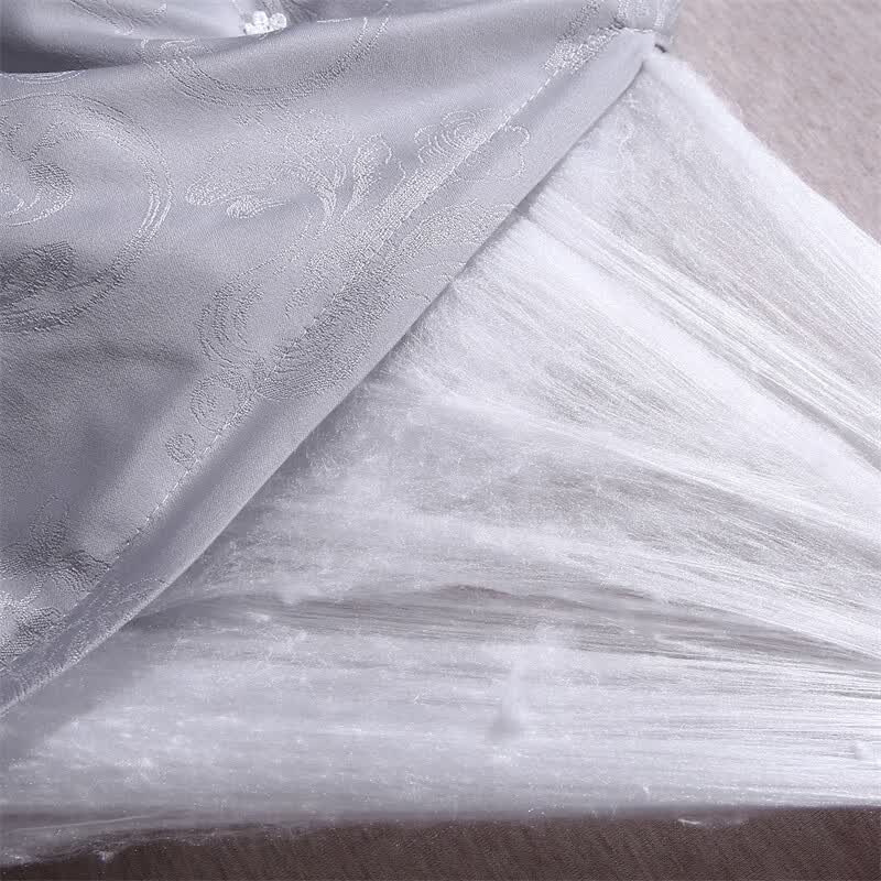 水星系列正品婚庆蚕丝被100%桑蚕丝春秋被子母被二合一加厚冬被结婚喜被芯 云端之梦--高级灰 【100%蚕丝被 已质检】 220*240cm【4斤+6斤】子母被