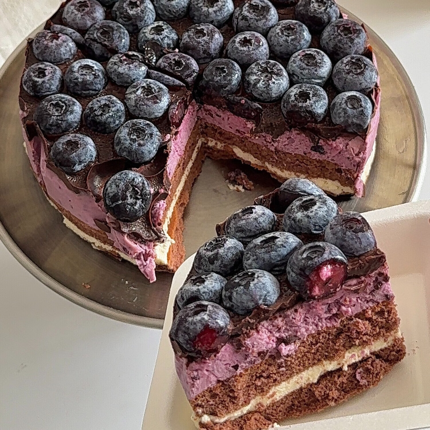 焙尔妈妈多多蓝莓梦龙脆皮巧克力纯可可脂生日蛋糕好吃下午茶甜品儿童零食 鲜果蓝莓梦龙芝士蛋糕600g*1盒 顺丰发货(下单前请看详情页包装等)