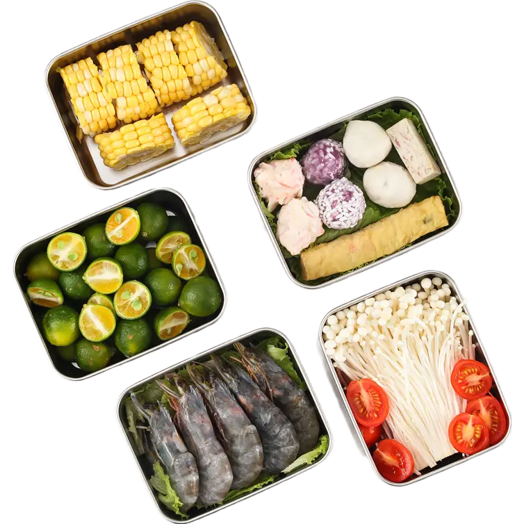 家用保鲜盒收纳盒密封带盖食品盒饭盒冰箱专用盒子储存盒 带盖保鲜盒【2个装】