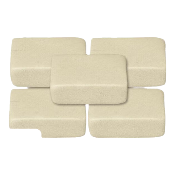 陶艺教学学生专用黏土软陶泥风干免烘烤手工制作泥塑粘土diy套装 白陶泥400g/5块