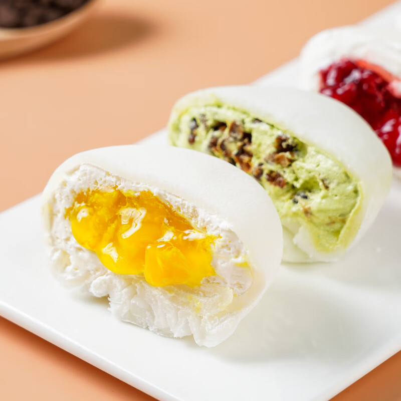 盛京天禄雪媚娘爆浆大福冰皮糯米糍动物奶油抹茶草莓蓝莓风味夹心蛋糕甜品 芒果2+草莓2+奥Li奥2+抹茶2+蓝莓2 80g 10盒