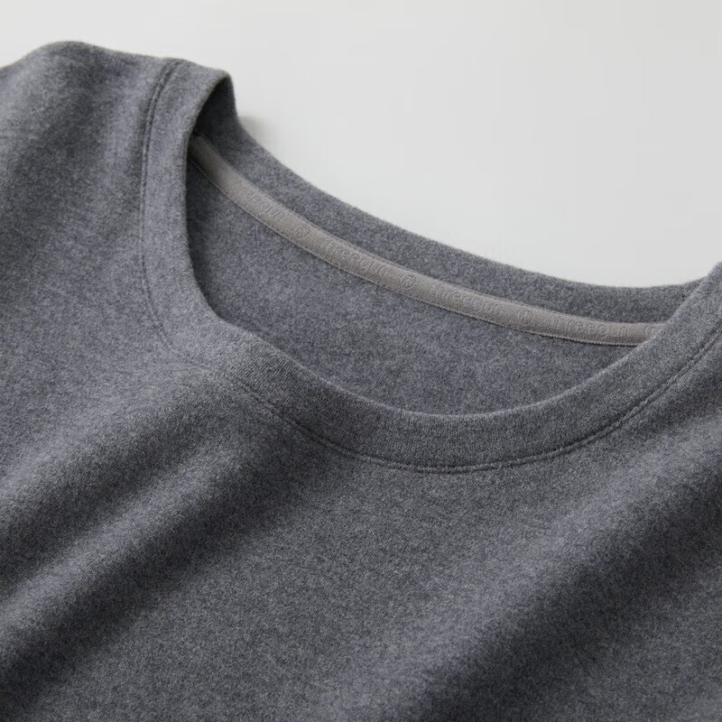 三枪（THREEGUN）朵绒棉秋衣秋裤男纯棉3A抗菌高弹双面拉绒圆领女保暖内衣套装 深麻灰-男款 XL