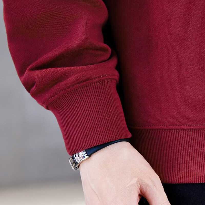 TEEK2026马年本命年衣服纯棉男士卫衣国潮酒红色策马奔腾贺岁喜庆上衣 【常规款】YW2936酒红色 M