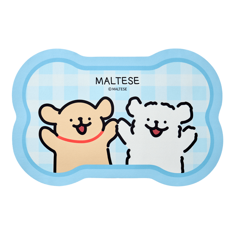 完壮×吸水速干脚垫厕所门口浴室防滑地垫家用 有点淘气×线条小狗地垫(蓝色款)