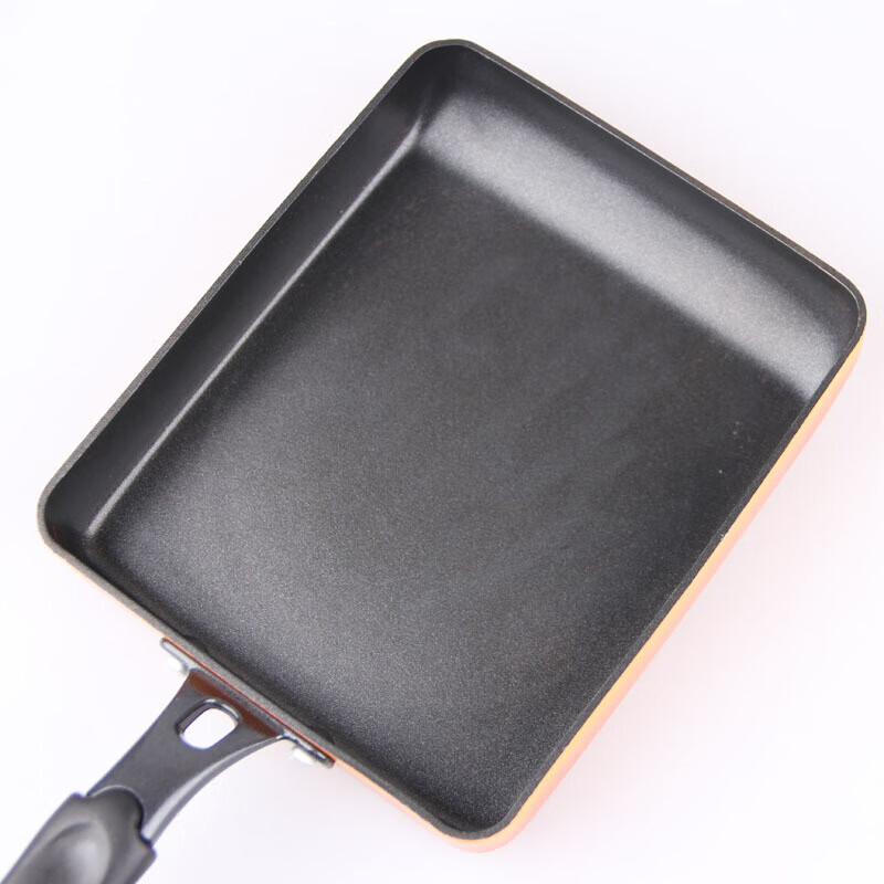 OKABASHI玉子烧煎锅早餐平底不粘锅长方形煎饼煎饺煎蛋锅天燃气电磁炉通用 红色