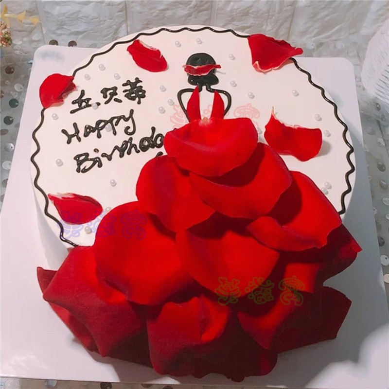芙滋窝新款鲜花蛋糕玫瑰花生日蛋糕情人节情侣浪漫女神定制全国同城