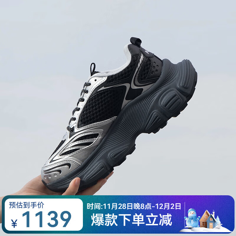 美职棒（MLB）官方老爹鞋女鞋子 四季款休闲鞋百搭跑步鞋厚底运动鞋 3ASHWD15N 纽约洋基队/黑色 42 (265mm)