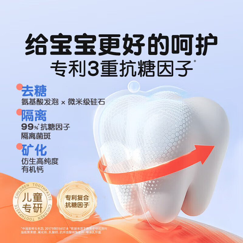 舒客宝贝儿童牙膏抗糖2-3-6-12岁防蛀含氟牙龋齿郭晶晶推荐正品保证 草莓香牙膏60g*1