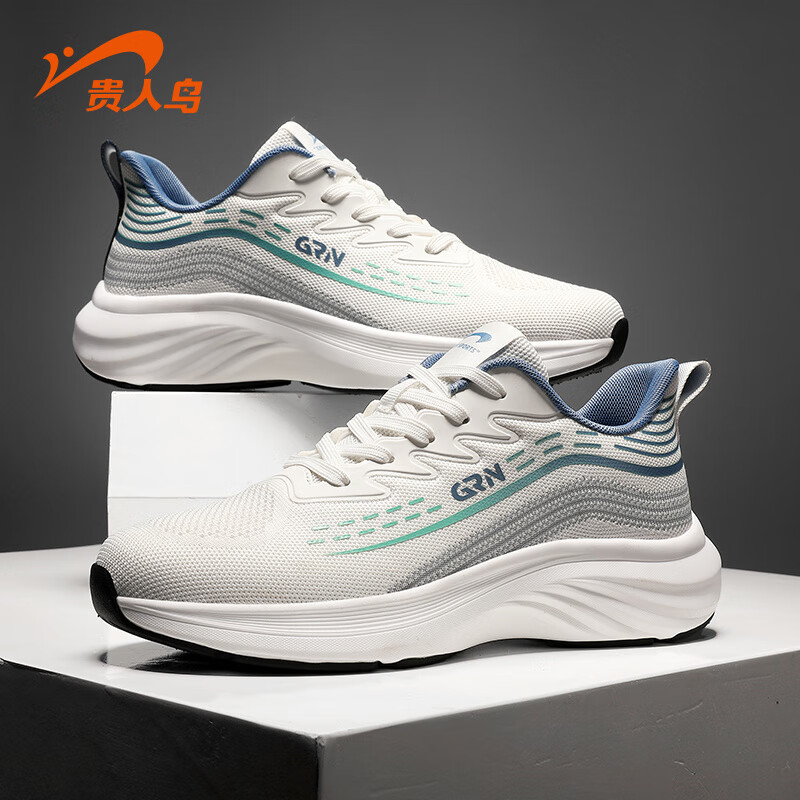 贵人鸟【清仓】男女鞋运动鞋休闲鞋跑步鞋舒适鞋子男女 P4B2319白色 44