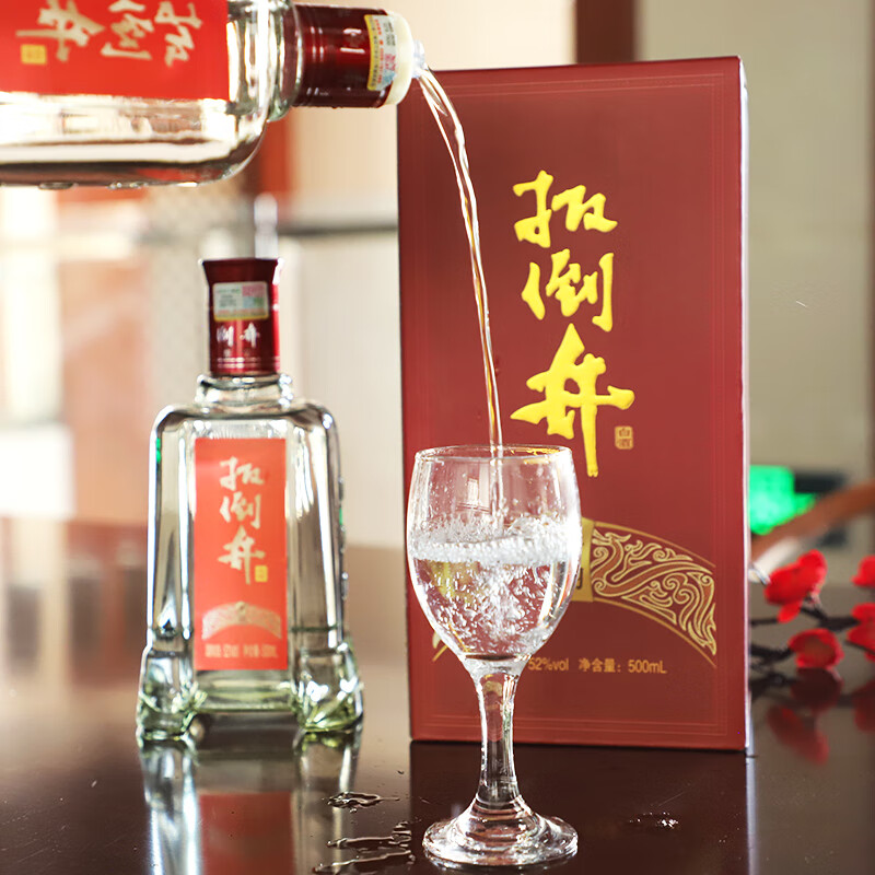 扳倒井白酒 52度井韵 纯粮食酿造浓香型礼盒包装白酒 自饮送礼口粮白酒 52度 500mL 6瓶 整箱装