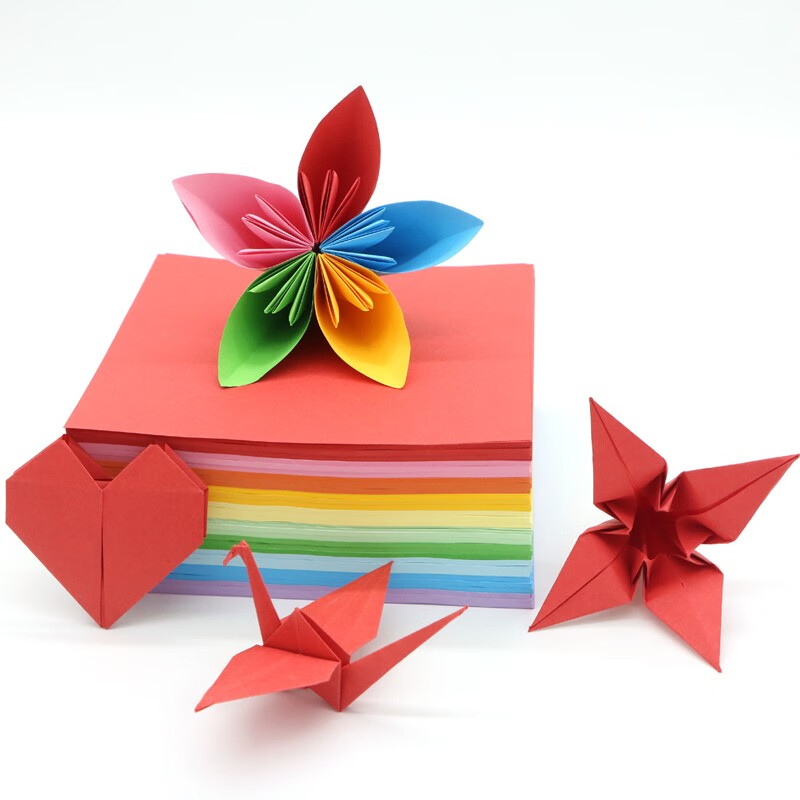 爱惊喜 彩色千纸鹤折纸专用纸正方形十色手工折纸儿童彩纸制作材料叠