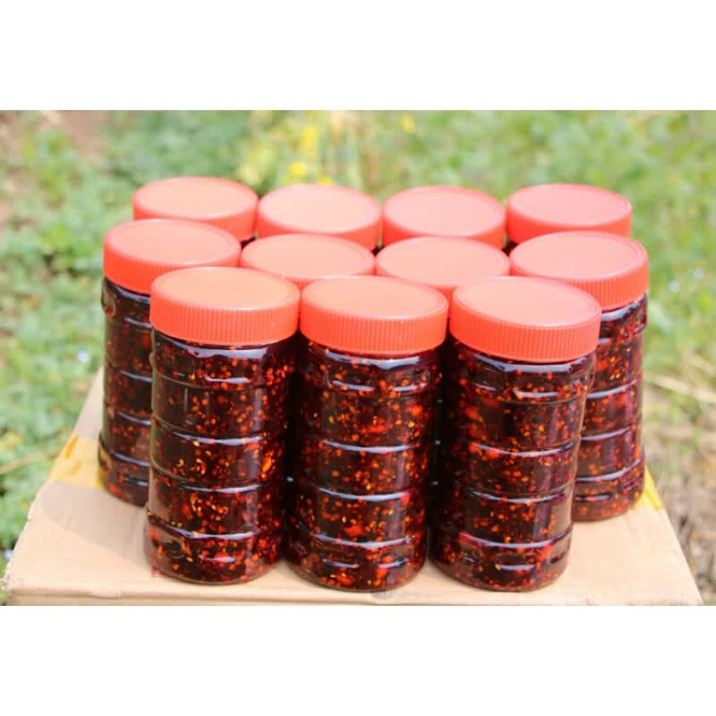 食加(shijia)遵义特产油泼辣椒红油辣椒油 特辣型油泼辣子瓶装 500g