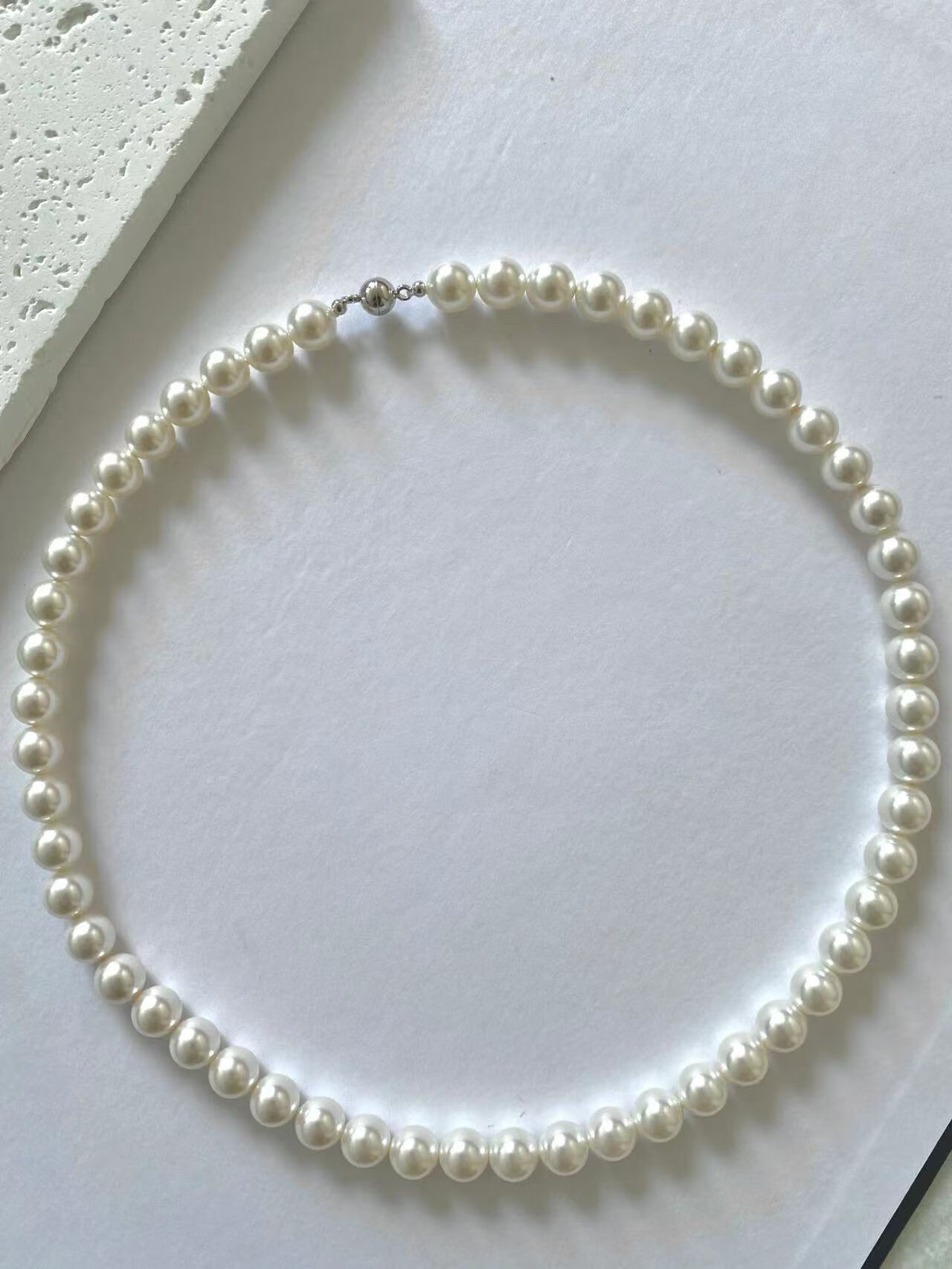 snqp8mm奥地利珍珠项链45cm.大气. 45cm珍珠项链