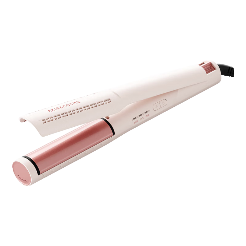 AKiracosme爱极拉 冷风弧形夹 蓬松夹板神器负离子烫发卷发棒电夹板刘海 AC-F1 落日玫瑰【配海茴香护发精油】 32mm