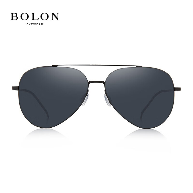 BOLON暴龙太阳眼镜女款高清偏光镜驾驶开车显脸小墨镜蛤蟆镜可配近视男 BL8010C10蓝灰【高清偏光】