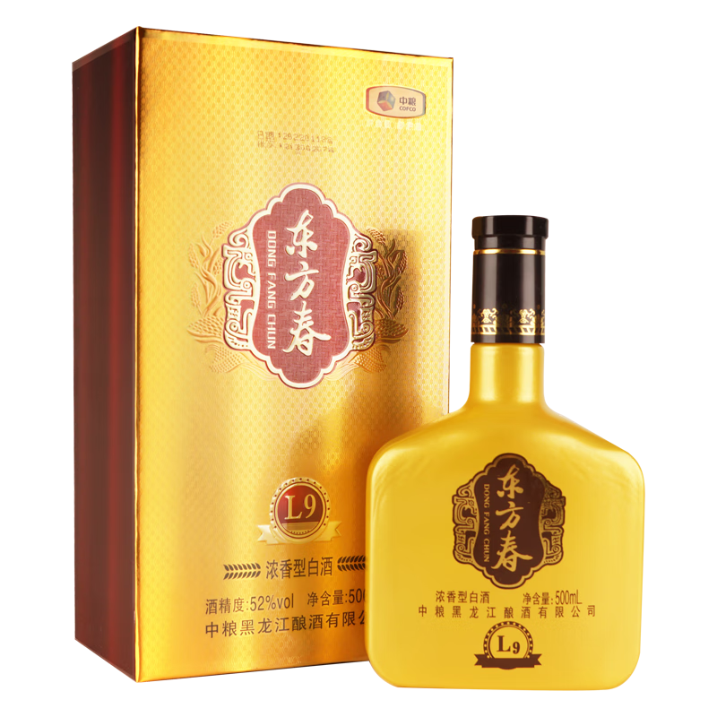 拍2件 plus会员:东方春东方春 l9 52度浓香型 中粮白酒 单瓶 单瓶