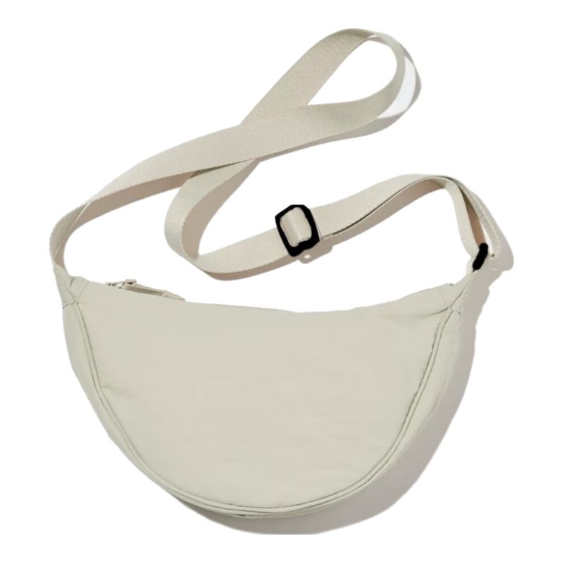 【轻便斜挎包】尼龙斜挎包包女包饺子包腋下包百搭单肩帆布包 黑色