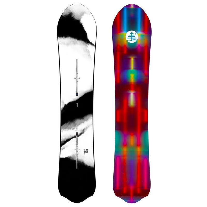 BURTON男士滑雪板全山地性能方向性設計操控雙色設計寬版造型滑雪板 Black/white 152 CM