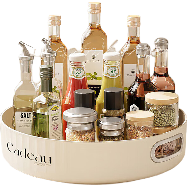 厨房可旋转调料置物架多功能360度调味酱油醋收纳架 可旋转调料置物架1个