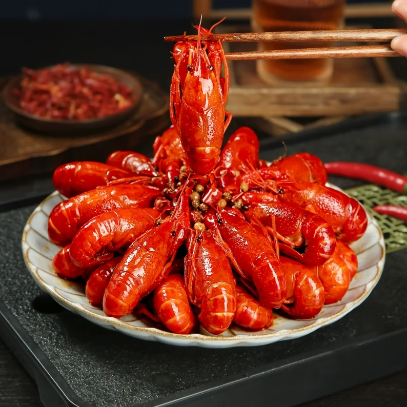 baoqi潜江小龙虾生鲜活小龙虾麻辣蒜蓉大虾25年新虾加热即食7.2斤装 宝麒小龙虾礼盒7.2斤四盒麻辣装