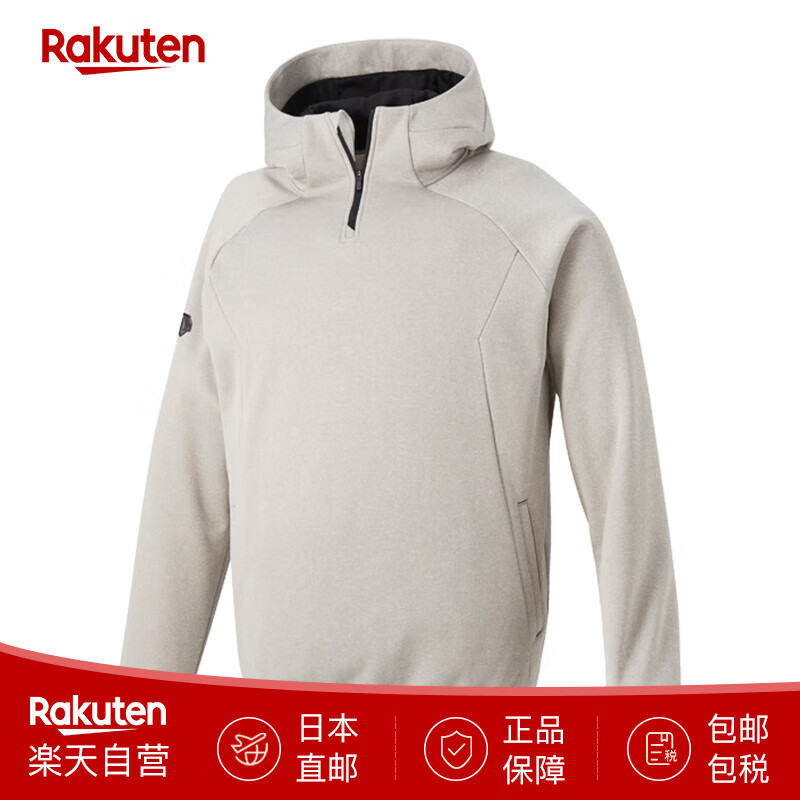 迪桑特（DESCENTE）抓绒卫衣保暖防风外套男士连帽上衣防寒弹力DBX2761B 日本直邮 MGRY XL （日码O)